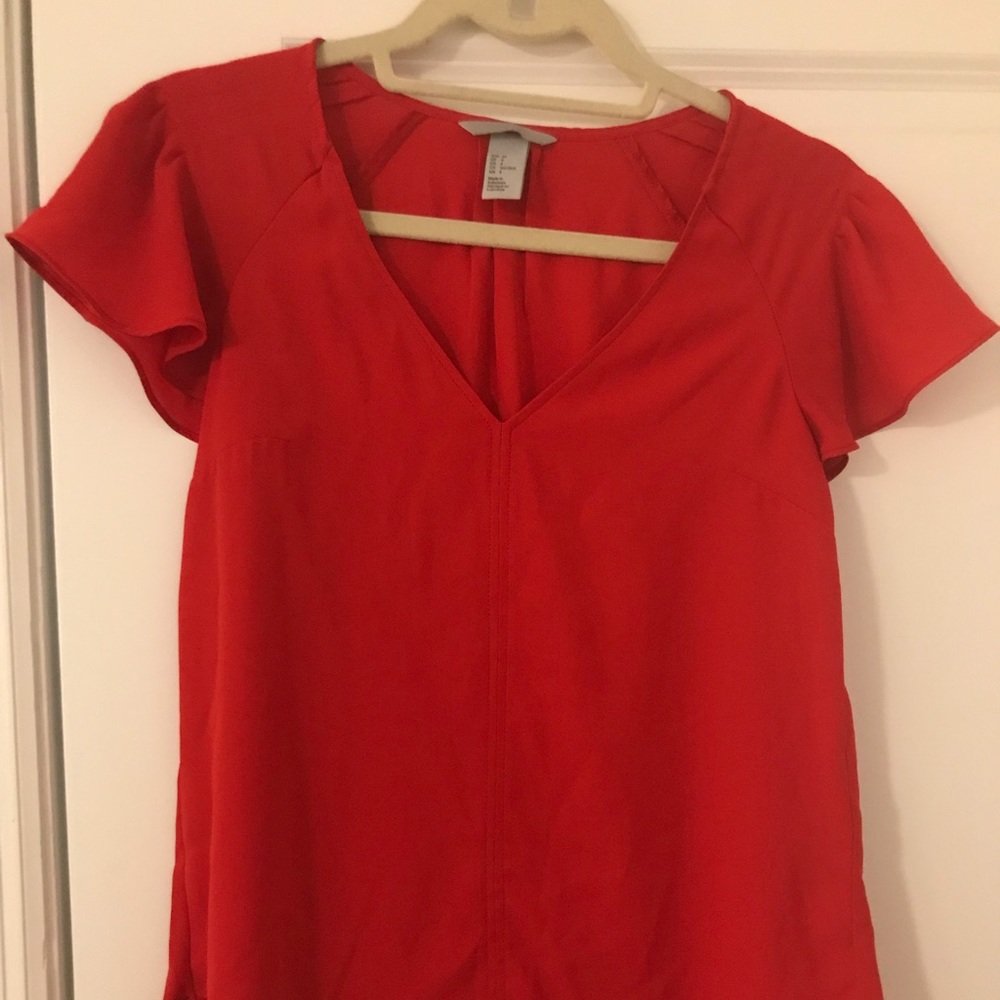 H&M red blouse (3 for $12)